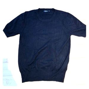 Zara navy short sleeve sweater